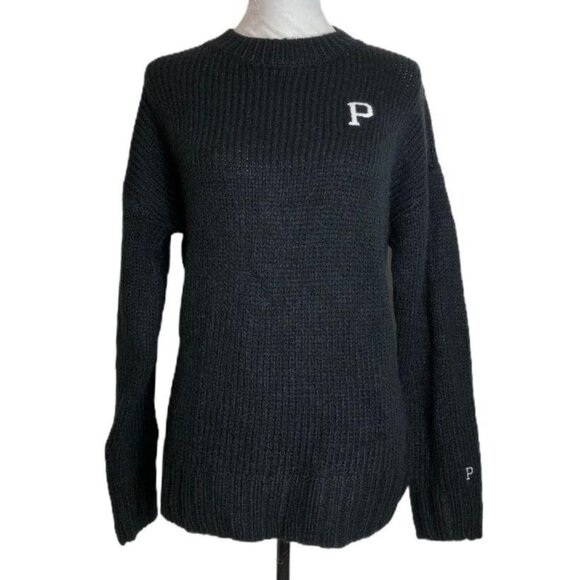 Victoria's Secret PINK Chunky Knit Black Sweater XS Pullover - Picture 1 of 4